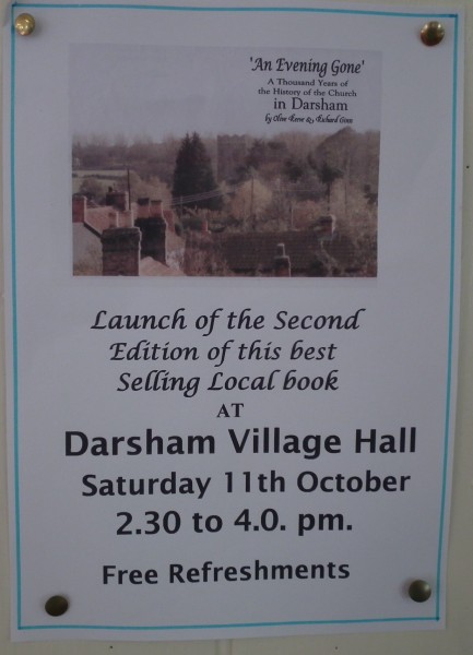 An advertisement for a new book about Darsham 